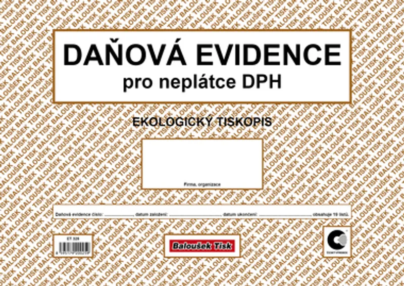Główne zdjęcie produktu Daňová evidence pro neplátce DPH ET328