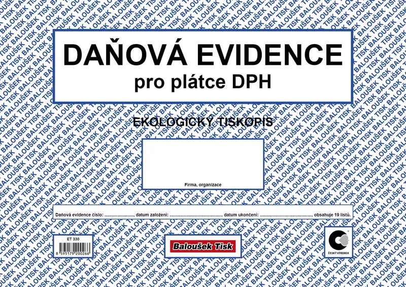 Główne zdjęcie produktu Daňová evidence pro plátce DPH ET330