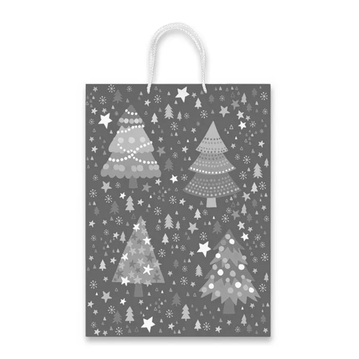 Główne zdjęcie produktu Dárková papírová taška Christmas Tree různé rozměry 205 x 115 x 260 mm