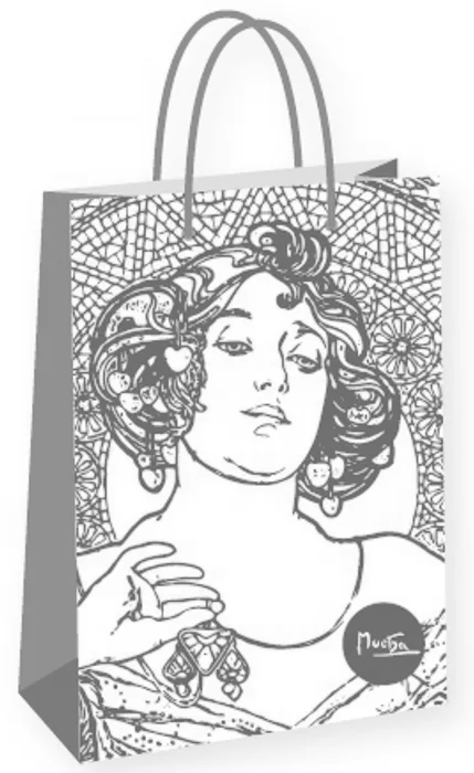 Główne zdjęcie produktu Dárková taška Alfons Mucha – Ruby, Fresh Collection, velká