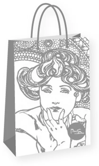 Główne zdjęcie produktu Dárková taška Alfons Mucha – Topaz, Fresh Collection, střední