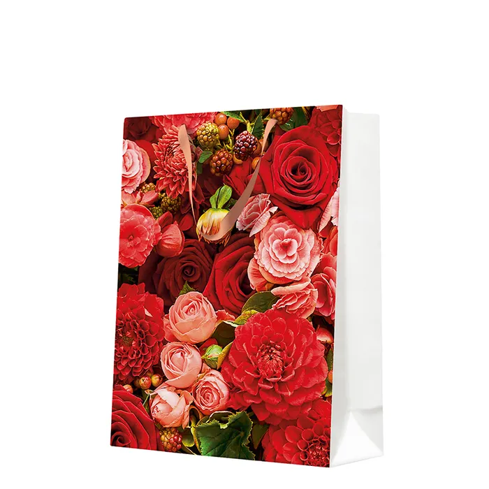 Główne zdjęcie produktu Dárková taška big - Red Bouquet 30x12x41 cm