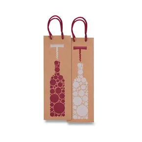 Torba na prezent Bottiglia Kraft 120 x 90 x 370 mm