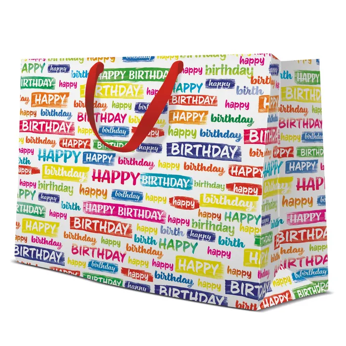 Główne zdjęcie produktu Dárková taška horizontal - Birthday Wishes 33,5x13x26,5 cm