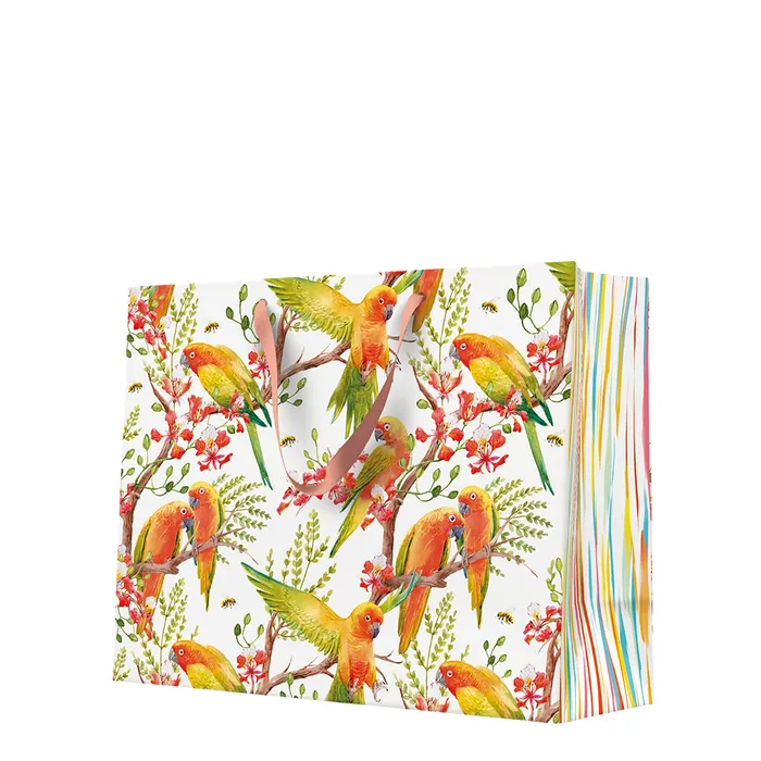Główne zdjęcie produktu Dárková taška horizontal - Exotic Birds 33,5x13x26,5 cm