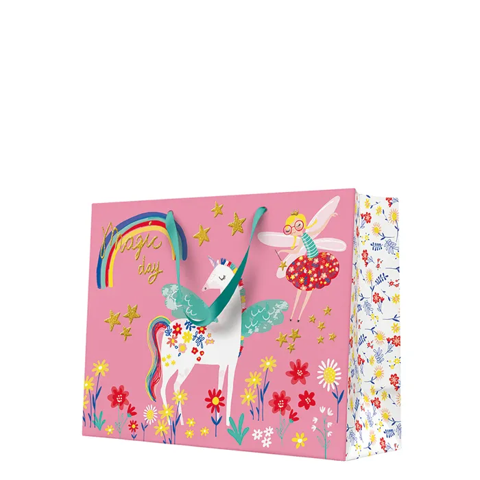 Główne zdjęcie produktu Dárková taška horizontal - FAIRY UNICORN 33,5x13x26,5 cm