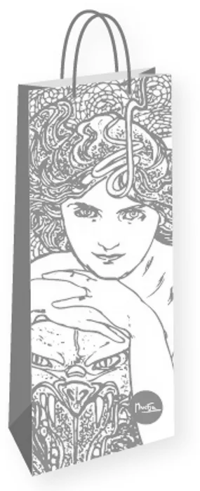 Główne zdjęcie produktu Dárková taška na lahev Alfons Mucha – Emerald, Fresh Collection