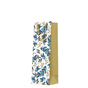 Torba prezentowa na butelkę - Blossoming Branches 12x37x10 cm