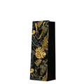 Torba prezentowa premium na butelkę - Gold Leaves 12x10x37 cm