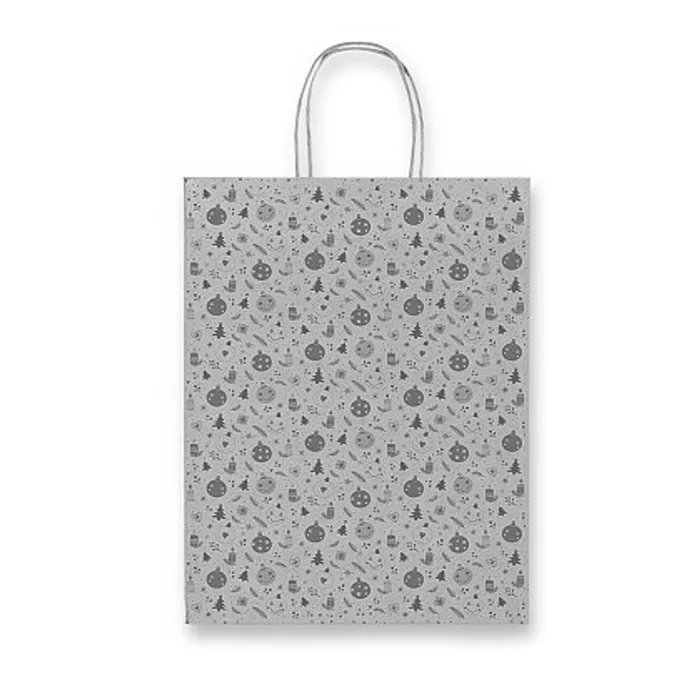Główne zdjęcie produktu Dárková taška Sadoch Kraft Christmas - 260 x 120 x 345 mm