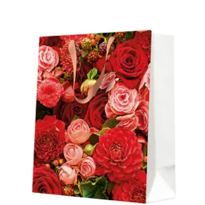 Torba prezentowa średnia - Red Bouquet 20x10x25 cm