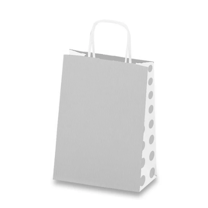 Główne zdjęcie produktu Dárková taška Tinta Unita Dots zelená, 160x80x210 mm