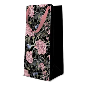 Torba prezentowa wąska - Flowers Mystery 10x7x22 cm