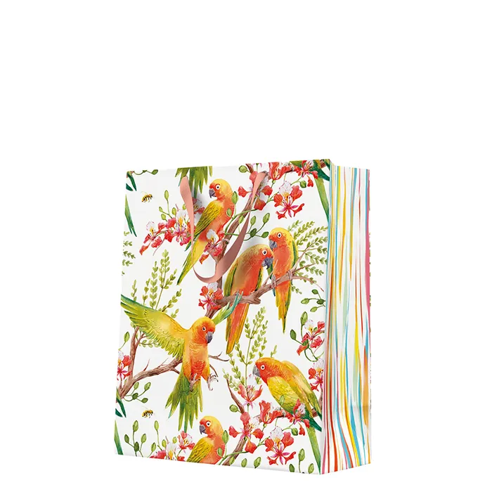 Główne zdjęcie produktu Dárková taška velká - Exotic Birds 26,5x13x33,5 cm