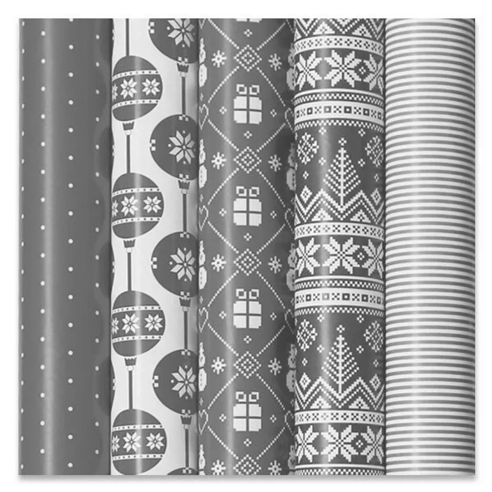 Główne zdjęcie produktu Dárkový balicí papír Christmas Red 2 x 0,7 m, mix motivů