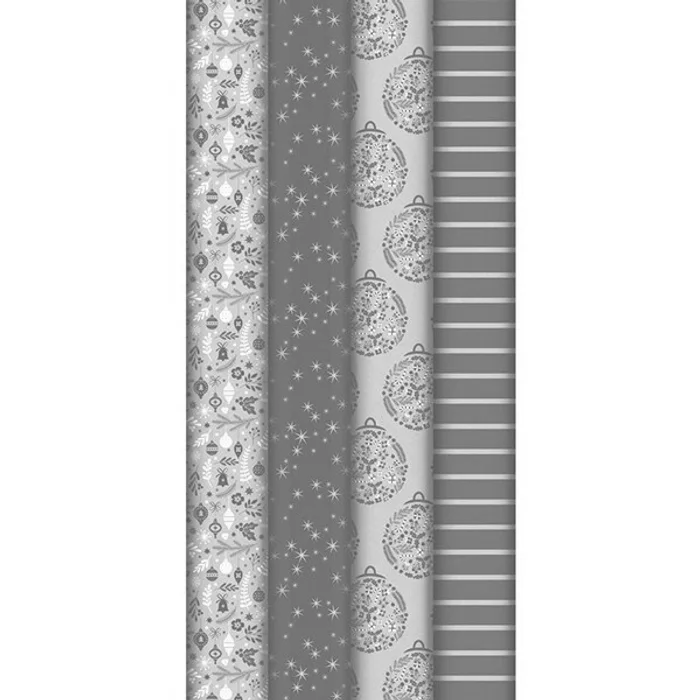 Główne zdjęcie produktu Dárkový balicí papír Kraft Holly 2 x 0,7 m, mix motivů