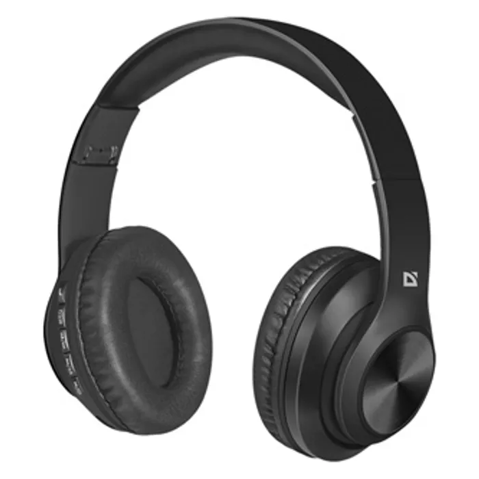Główne zdjęcie produktu Defender FreeMotion B552, sluchátka s mikrofonem, ovládání hlasitosti, černá, 2.0, 40 mm