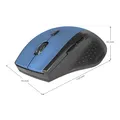 Defender Mysz Accura MM-365, 1600DPI, 2.4 [GHz], optyczna, 6kl., bezprzewodowa, czarno-niebieski, 2 szt AAA, nano odbiornik