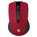 Defender Mysz Accura MM-935, 1600DPI, 2.4 [GHz], optyczna, 4kl., bezprzewodowa, czerwona, 2 szt AAA, nano-odbiornik, zasięg 10m