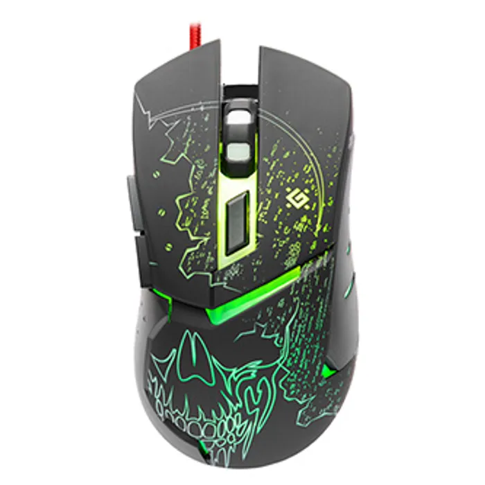 Główne zdjęcie produktu Defender Myš Alfa GM-703L, 3200DPI, optická, 6tl., 1 kolečko, drátová USB, černá, herní,