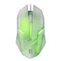 Defender Mysz Cyber MB-560L, 1200DPI, optyczna, 3kl., przewodowa USB, biała, do gry, podświetlona