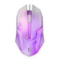 Defender Mysz Cyber MB-560L, 1200DPI, optyczna, 3kl., przewodowa USB, biała, do gry, podświetlona