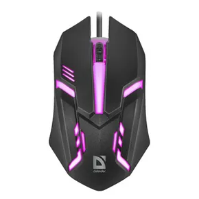 Defender Mysz Cyber MB-560L, 1200DPI, optyczna, 3kl., przewodowa USB, czarna, do gry, podświetlona