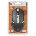 Następne zdjęcie produktu Defender Mysz Hit MB-601, 1200DPI, optyczna, 4kl., przewodowa USB, czarna, do gry, podświetlona