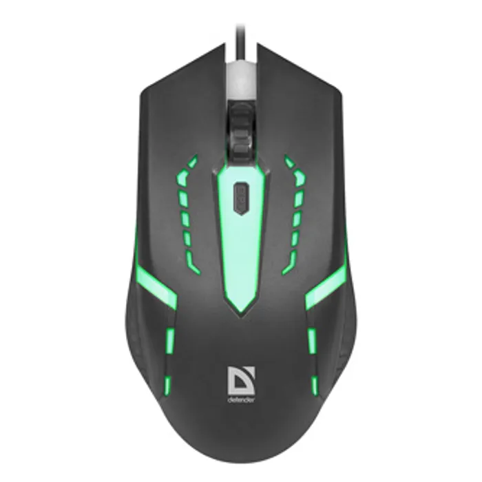 Główne zdjęcie produktu Defender Myš Hit MB-601, 1200DPI, optická, 4tl., 1 kolečko, drátová USB, černá, herní, po