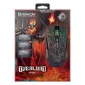 Defender Mysz OverLord GM-890, 3200DPI, optyczna, 6kl., przewodowa USB, czarna, do gry, RGB
