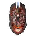Defender Mysz Shock GM-110L, 3200DPI, optyczna, 6kl., przewodowa USB, czarna, z podkładką gamingową, podświetlona