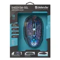 Defender Mysz Shock GM-110L, 3200DPI, optyczna, 6kl., przewodowa USB, czarna, z podkładką gamingową, podświetlona