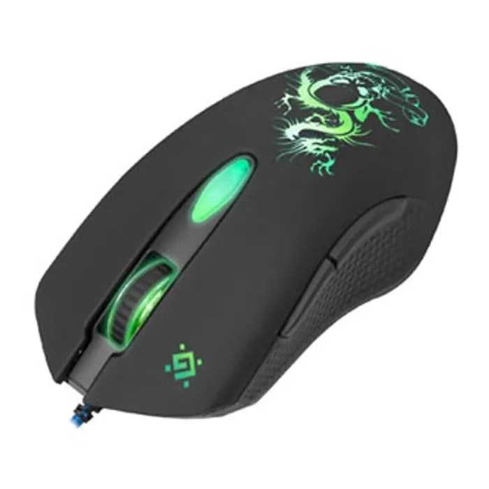 Główne zdjęcie produktu Defender Myš Sky Dragon GM-090L, 3200DPI, optická, 6tl., 1 kolečko, drátová USB, černá, s