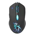 Defender Mysz Sky Dragon GM-090L, 3200DPI, optyczna, 6kl., przewodowa USB, czarna, z podkładką gamingową, podświetlona