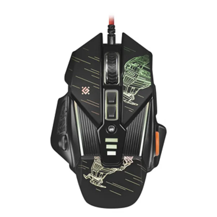 Główne zdjęcie produktu Defender Myš sTarx GM-390L, 3200DPI, optická, 8tl., 1 kolečko, drátová USB, černá, herní,