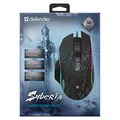 Defender Mysz Syberia GM-680L, 3200DPI, optyczna, 7kl., przewodowa USB, czarna, do gry, RGB