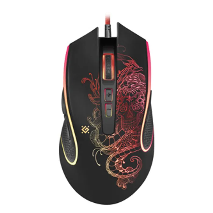 Główne zdjęcie produktu Defender Myš Venom GM-640L, 3200DPI, optická, 8tl., 1 kolečko, drátová USB, černá, herní,