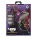 Następne zdjęcie produktu Defender Mysz Venom GM-640L, 3200DPI, optyczna, 8kl., przewodowa USB, czarna, do gry, podświetlona