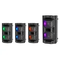 Następne zdjęcie produktu Defender głośnik Rage, Li-Ion, 2.0, 50W, czarny, regulacja głośności, LED, BT 5.0, TWS, pilot w zestawie, 45Hz~22kHz