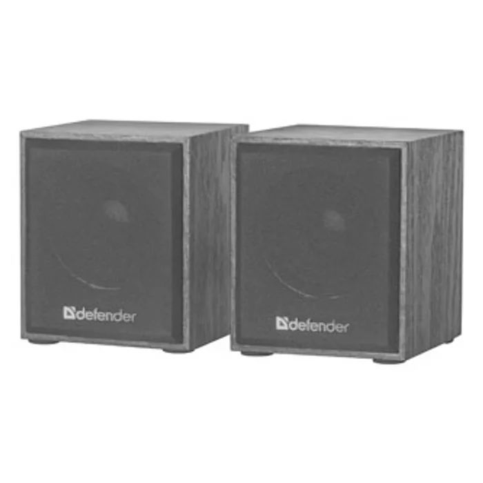 Główne zdjęcie produktu Defender reproduktory SPK 230, 2.0, 2x2W, černé, regulace hlasitosti, dřevěné, 100Hz~18kH