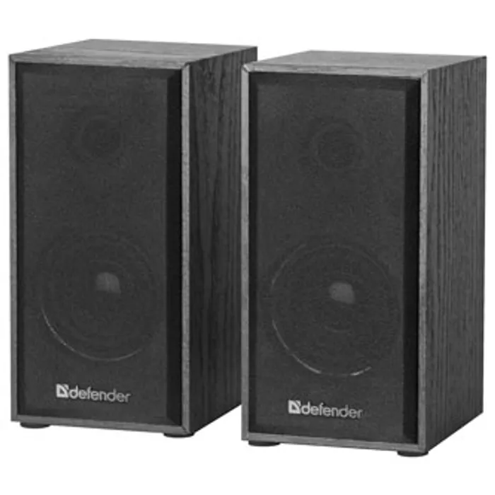 Główne zdjęcie produktu Defender reproduktory SPK 240, 2.0, 2x3W, černé, regulace hlasitosti, dřevěné, 100Hz~18kH