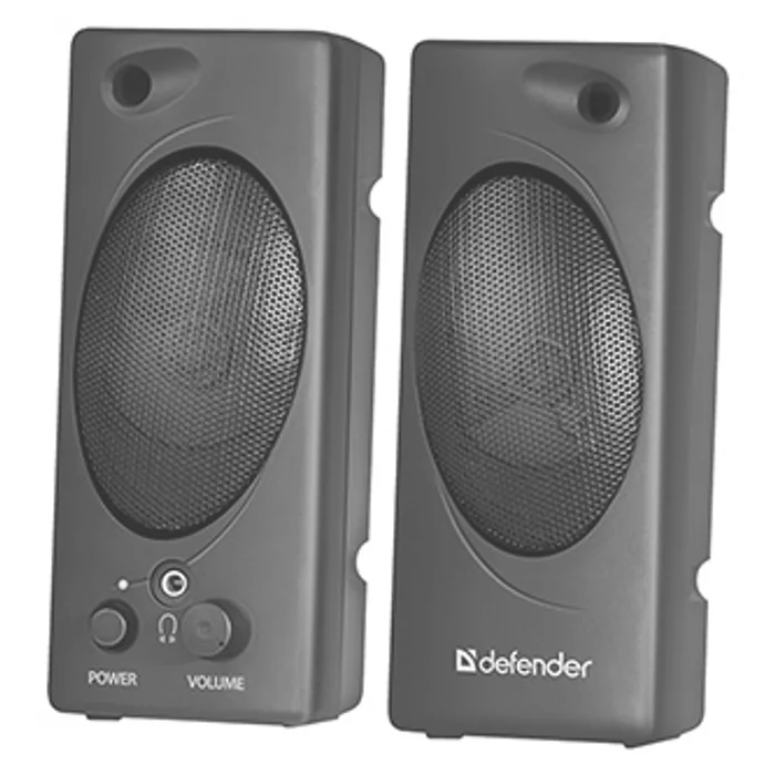 Główne zdjęcie produktu Defender reproduktory SPK 50, 2.0, 6W, černé, regulace hlasitosti, tlačítko napájení, 3,5