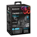 Następne zdjęcie produktu Defender Twins 639, słuchawki z mikrofonem, bez regulacji głośności na przewodzie, czarna, douszne, BT 5.0, TWS, etui z ładowarką