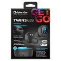 Następne zdjęcie produktu Defender Twins 639, słuchawki z mikrofonem, bez regulacji głośności na przewodzie, czarna, douszne, BT 5.0, TWS, etui z ładowarką