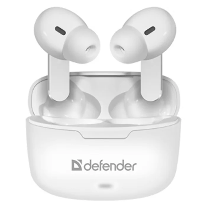Główne zdjęcie produktu Defender Twins 903, sluchátka s mikrofonem, ovládání hlasitosti, bílá, špuntová, BT 5.0,