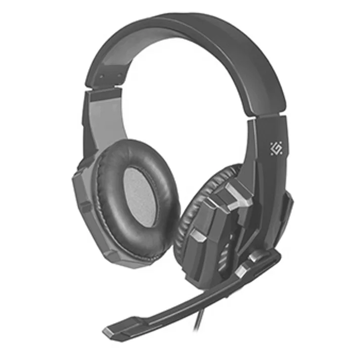 Główne zdjęcie produktu Defender Warhead G-390 LED, herní sluchátka s mikrofonem, ovládání hlasitosti, černo-modr