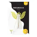 Dekoracja Anioł (2 szt.), papier + PET, wisząca, 10 cm, kolor biały/złoty