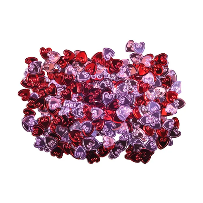 Główne zdjęcie produktu Dekorace srdce mix barev 12 mm 14 g