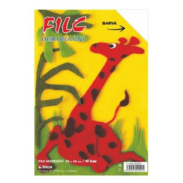 Główne zdjęcie produktu Dekorační filc (barevná plsť) 20x30cm - bílý 10ks/bal