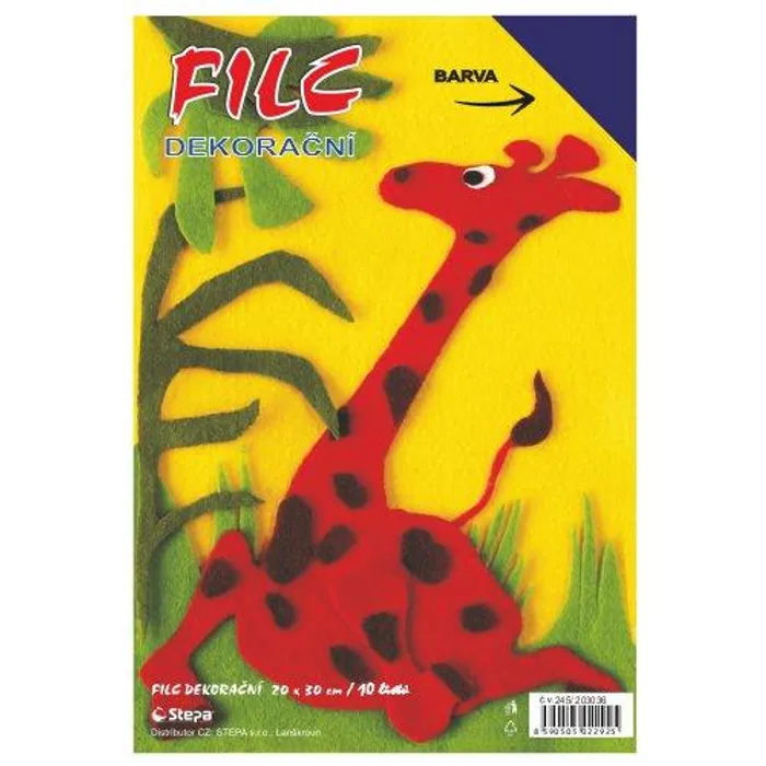 Główne zdjęcie produktu Dekorační filc (barevná plsť) 20x30cm - tmavě modrý 10ks/bal